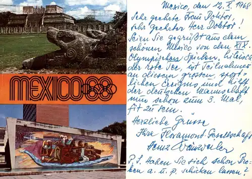 OLYMPIA 1968 MEXICO, Hibisca - Werbekarte