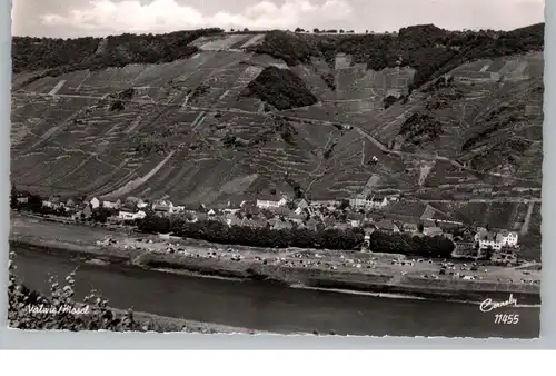 5590 COCHEM - VALWIG, Blick auf den Ort über die Mosel, 60er Jahre