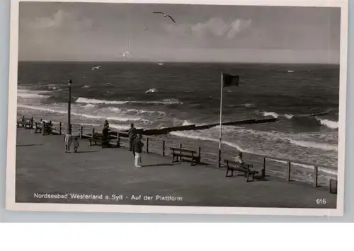 2280 WESTERLAND / SYLT, Auf der Plattform, 1951
