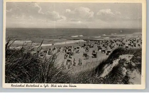 2280 WESTERLAND / SYLT, Blick aus den Dünen, 1952