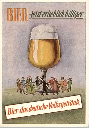 ALKOHOL - BIER, Bier - das deutsche Volksgetränk, 50er Jahre