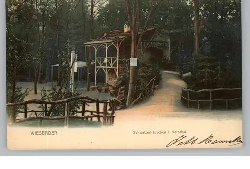 6200 WIESBADEN, Schweizerhäuschen im Nerothal, 1905, Verlag Boogaart