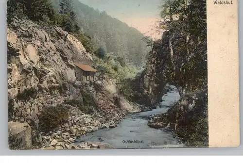 7890 WALDSHUT, Schlüchtthal und Hütte, 1908, Verlag Tauner