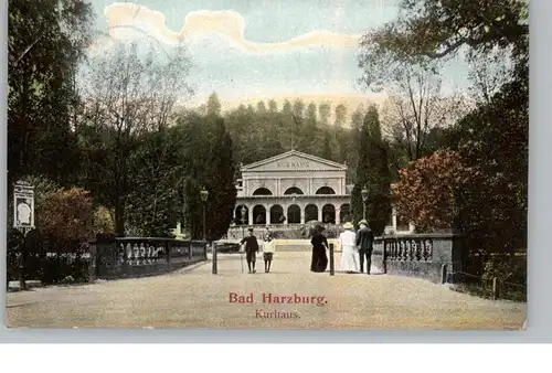3388 BAD HARZBURG, Kurhaus, 1911, belebte Szene