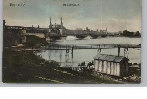 7640 KEHL, Rheinbrücken, Stegbrücke