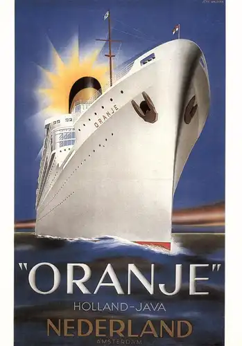 OZEANSCHIFFE - "ORANJE", Affiche von 1939