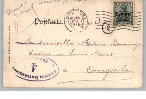 7820 TITISEE - NEUSTADT, Partie am Titisee, 1918, AK nach Belgien, Militär-Zensur Brüssel