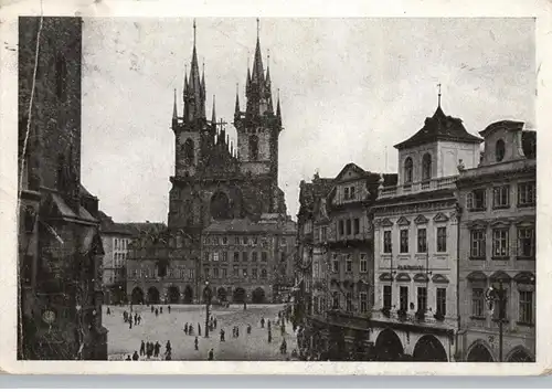 CZ 10000 PRAHA / PRAG, Teinkirche, Februar 1945