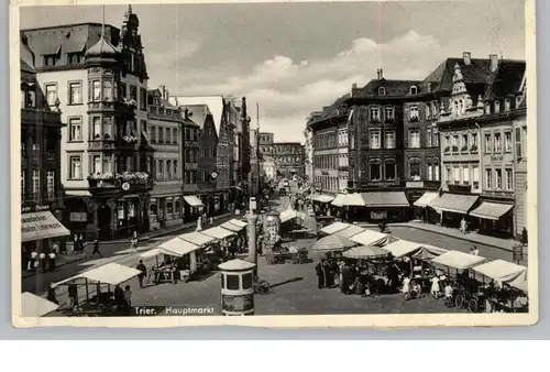 5500 TRIER, Hauptmarkt, Wochenmarkt, 1954