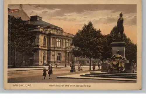 4000 DÜSSELDORF, Stadttheater, Bismarckdenkmal, 1923