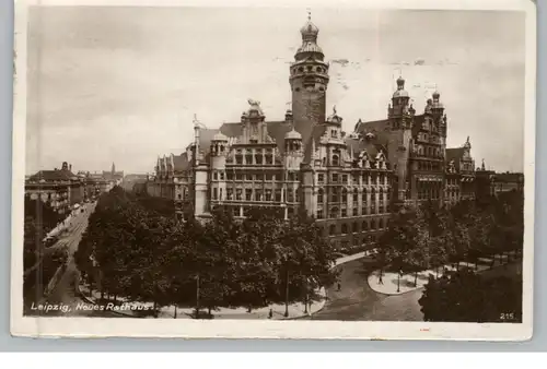 0-7000 LEIPZIG, Neues Rathaus, Sonderstempel Grundsteinlegung Richard-Wagner National Denkmal, 1934