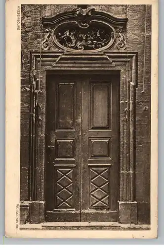 F 67160 WEISSENBURG / WISSEMBOURG, hauseingang Hauptstrasse 133 / Grand Rue