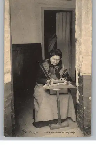 BERUFE - Klöpplerin in Brügge, 1908, Verlag NELS, Serie12 No. 65