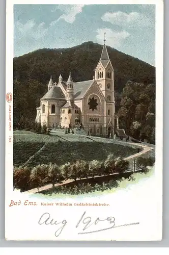 5427 BAD EMS, Kaiser Wilhelm Gedächtsniskirche, ca. 1905