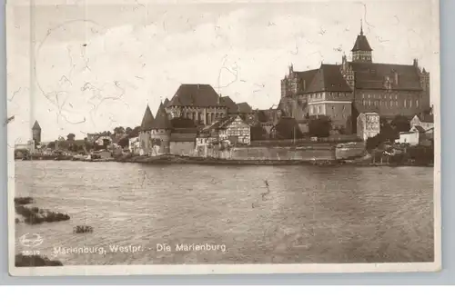 WESTPREUSSEN - MARIENBURG / MALBORK, Blick von der Nogatseite, 1928