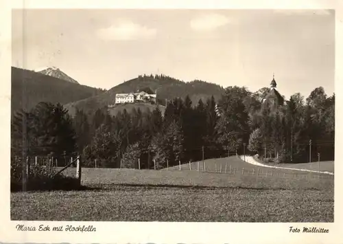8227 SIEGSDORF - MARIA ECK, Kloster mit Hochfelln, 1956