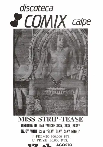 E 03710 CALP / CALPE, Discoteca COMIX