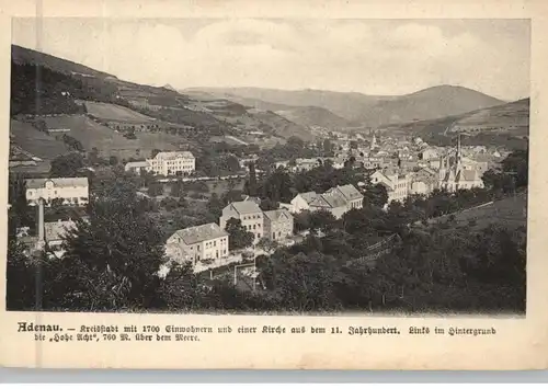 5488 ADENAU, Blick über den Ort, Hohe Acht, Nürburg, ca. 1905