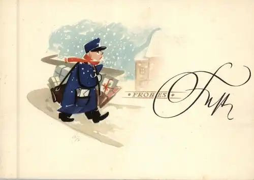 POST - POSTBOTE, Frohes Fest, DDR 1953