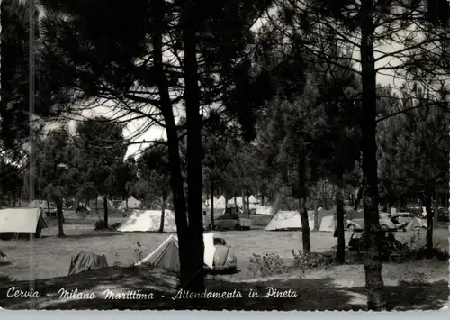 I 48015 CERVIA - MILANO MARITTIMA, Camping in Pineta, VW - Käfer, 1955