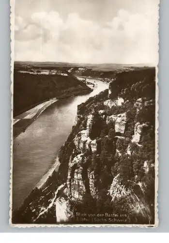 0-8306 STADT WEHLEN, Bastei, Blick von der Bastei