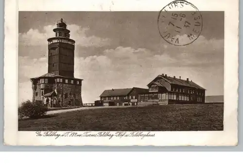 6384 SCHMITTEN - NIEDERREIFENBERG, Grosser Feldberg, Landpoststempel "Feldberg über Königstein", 1934, Brfm. fehlt