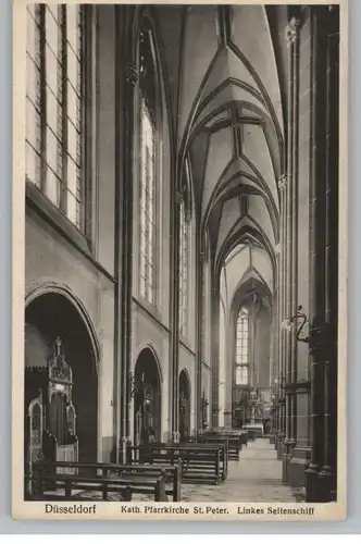 4000 DÜSSELDORF - UNTERBILK, Pfarrkirche St. Peter, Linkes Seitenschiff, 1929