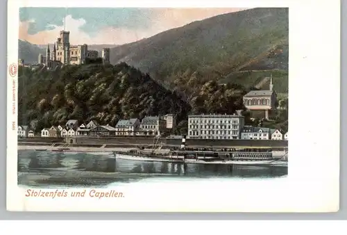 BINNENSCHIFFE - RHEIN, KÖLN - DÜSSELDORFER "ELSA" vor Koblenz Stolzenfels, ca. 1905