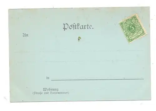 5400 KOBLENZ, Rheinbrücke, Ehrenbreitstein, Mondschein-Karte, ca. 1900