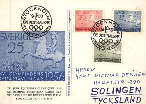 OLYMPIA 1956 STOCKHOLM, 10.6.1956 Tag der Eröffnungsfeier