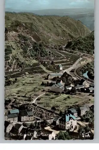 5487 DERNAU, Blick auf den Friedhof und das Ahrtal, 1967