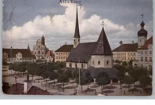 8262 ALTÖTTING, Kapellplatz, Basilika St. Anna, 1934, kl. Druckstelle