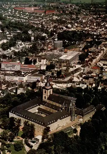 5200 SIEGBURG, Abtei und Umgebung, Luftaufnahme 1968