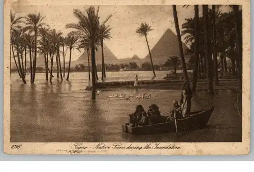 EGYPT - Pyramiden während des Nilhochwassers, Lehnert & Landrock, Druckstellen, 1928