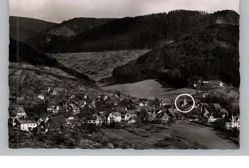 7562 GERNSBACH - SCHEUERN, Blick auf den Ort und Gasthaus zum Sternen, 1955