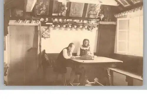 BÖHMEN & MÄHREN - WISCHAUER SPRACHINSEL, Deutsche Bauernstube, Photo-AK,1920, AK an Professor Stahlberg - Berlin