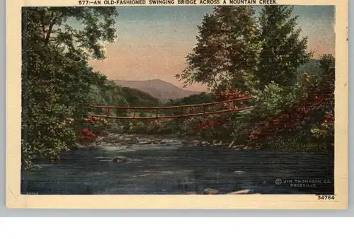 BRÜCKE - Schwingbrücke über einen Bergbach, USA