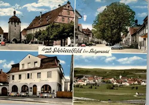 8602 SCHLÜSSELFELD, Gasthof Storch, Strassenansichten...