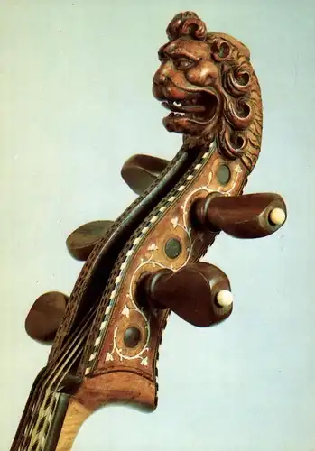 MUSIK - Wirbelkasten, Kontrabass, Gottfried Tielke, Brescia 1662