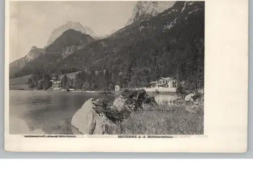 8240 BERCHTESGADEN, Hintersee, Mühlsturzhörner, ca. 1905