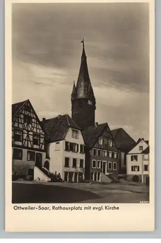 6682 OTTWEILER, Rathausplatz, ev. Kirche