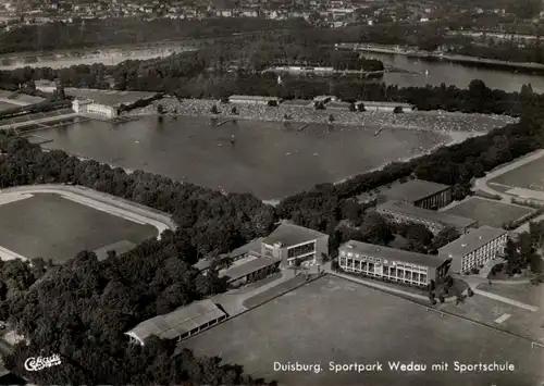 4100 DUISBURG - WEDAU, Sportpark / Sportschule, Luftaufnahme, 1961