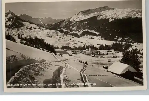 A 6991 RIEZLERN, Schwarzwassertal und Hochifen, 1935, Verlag Künzel - Riezlern