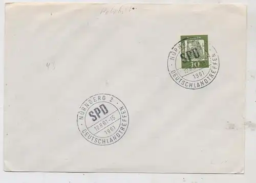 POLITIK - SPD Deutschlandtreffen Nürnberg 1961, Sonderstempel