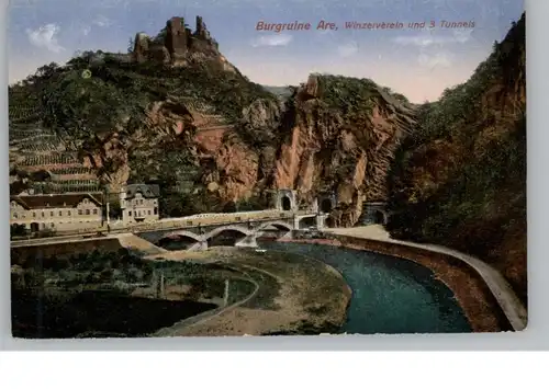 5486 ALTENAHR, Winzerverein, 3 Tunnels, Burgruine, 1923