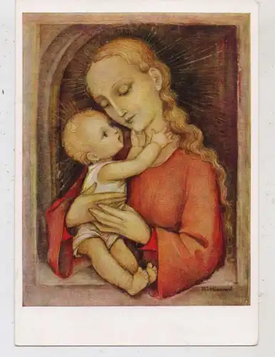 KÜNSTLER - ARTIST - HUMMEL, "Madonna in Rot"