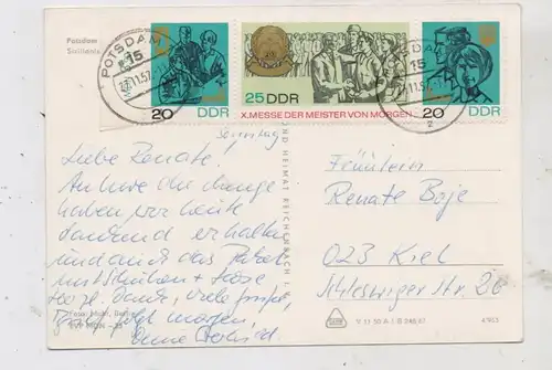 DDR - 1967, Michel W ZD 180 auf überfrankierter Postkarte