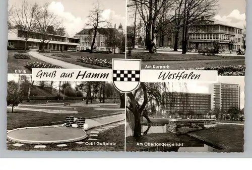 4700 HAMM, Mini-Golfplatz / Klinik, OLG, Am Kurpark, Verlag Krämer, ca. 1965
