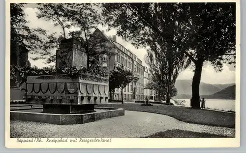 5407 BOPPARD, Kriegerdenkmal, Kneippbad, Pfarrer Kneipp Vignette, 1955