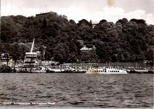 4300 ESSEN - BALDENEY, Baldenaysee am Zielturm Hügel, Personenschiff, 1965